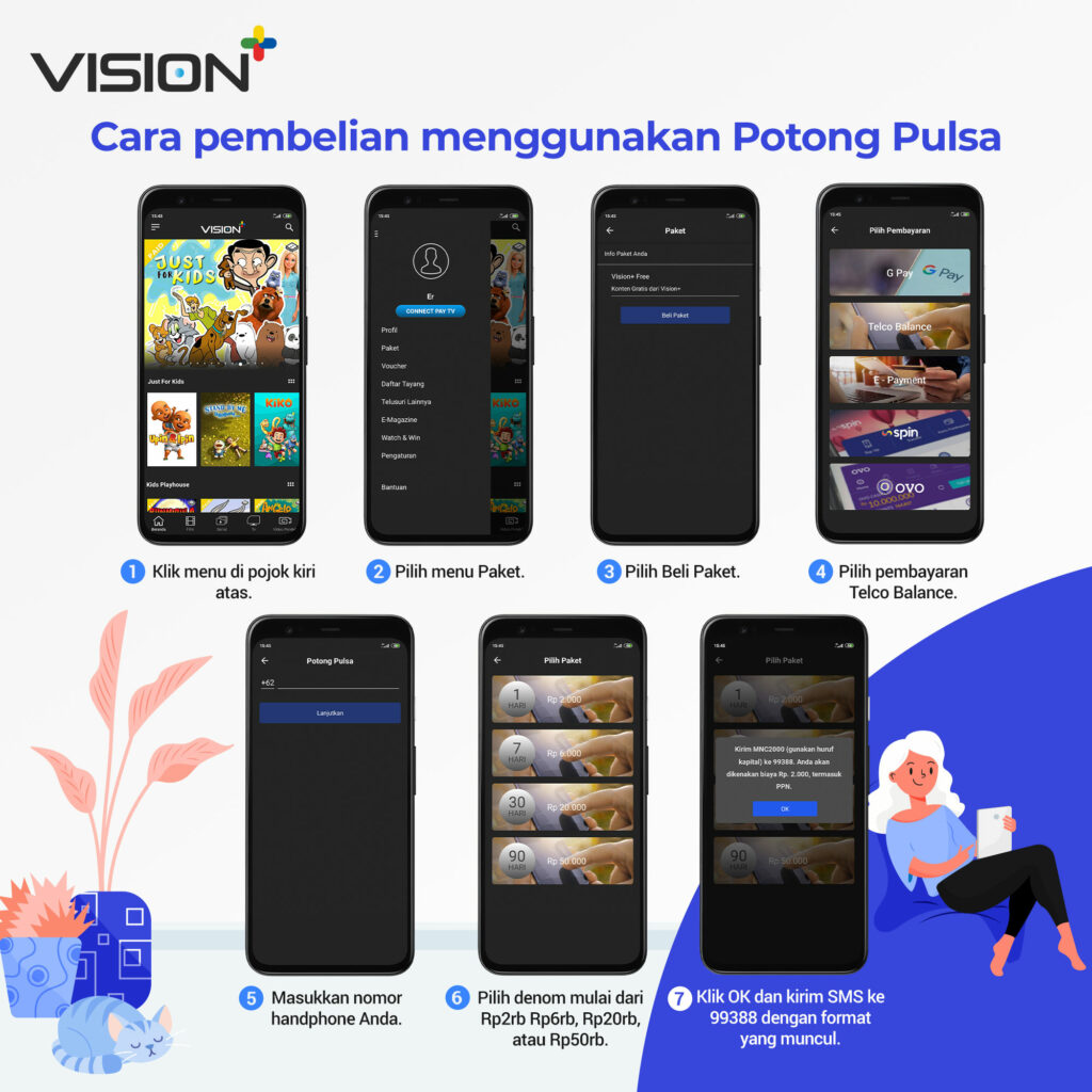 Upgrade Vision+ Pakai Pulsa, Bisa Sambil Rebahan Lho! - Blog Vision+