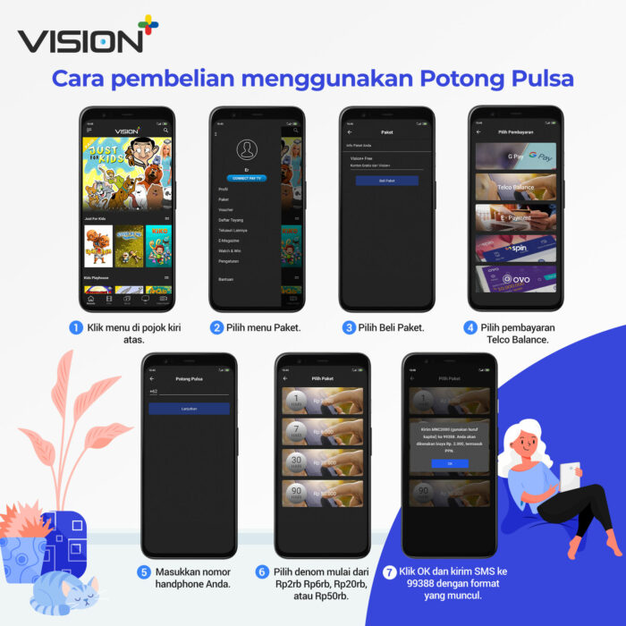 Upgrade Vision+ Pakai Pulsa, Bisa Sambil Rebahan Lho! - Blog Vision+