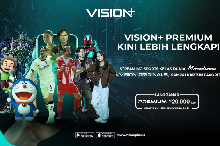 Promo VISION+ Premium Rp20.000 per bulan gratis 1 bulan khusus pengguna baru